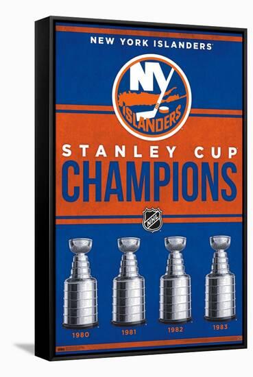 NHL New York Islanders - Champions 23-Trends International-Framed Stretched Canvas