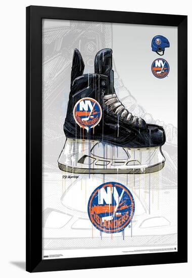 NHL New York Islanders - Drip Skate 21-Trends International-Framed Poster