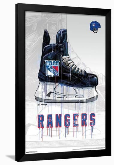 NHL New York Rangers - Drip Skate 21-Trends International-Framed Poster