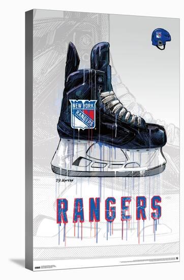 NHL New York Rangers - Drip Skate 21-Trends International-Stretched Canvas