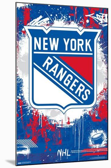 NHL New York Rangers - Maximalist Logo 23-Trends International-Mounted Poster