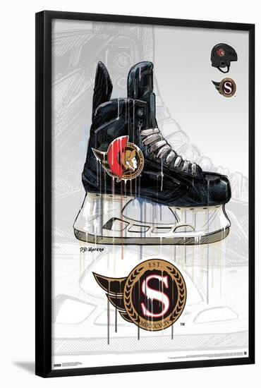 NHL Ottawa Senators - Drip Skate 21-Trends International-Framed Poster