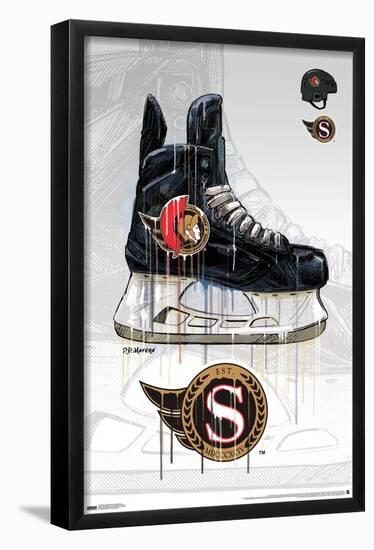 NHL Ottawa Senators - Drip Skate 21-Trends International-Framed Poster