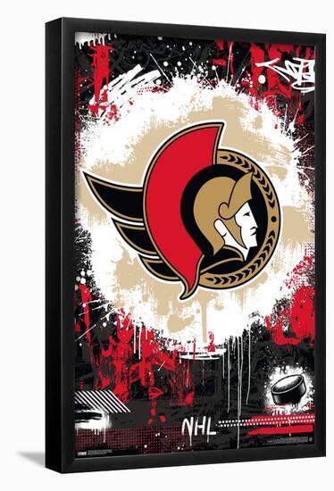 NHL Ottawa Senators - Maximalist Logo 23-Trends International-Framed Poster