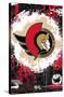 NHL Ottawa Senators - Maximalist Logo 23-Trends International-Stretched Canvas