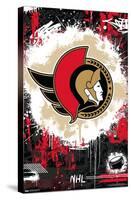 NHL Ottawa Senators - Maximalist Logo 23-Trends International-Stretched Canvas