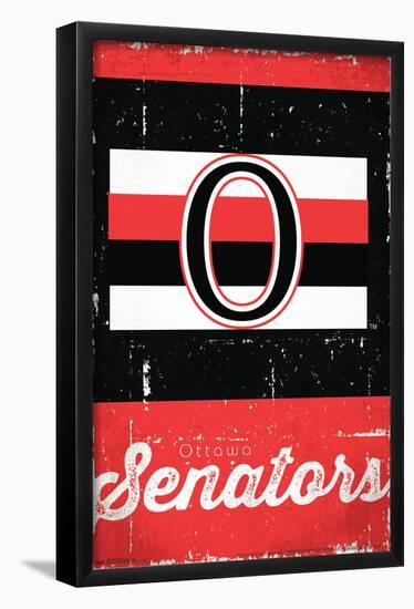 NHL Ottawa Senators - Retro Logo 13-Trends International-Framed Poster