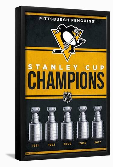 NHL Pittsburgh Penguins - Champions 23-Trends International-Framed Poster