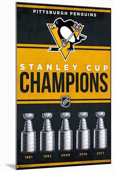 NHL Pittsburgh Penguins - Champions 23-Trends International-Mounted Poster