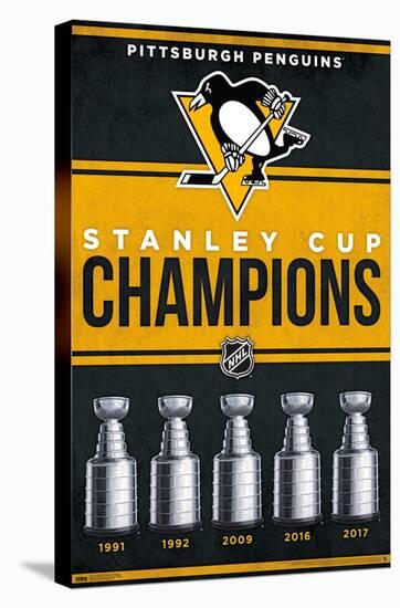 NHL Pittsburgh Penguins - Champions 23-Trends International-Stretched Canvas