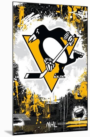 NHL Pittsburgh Penguins - Maximalist Logo 23-Trends International-Mounted Poster