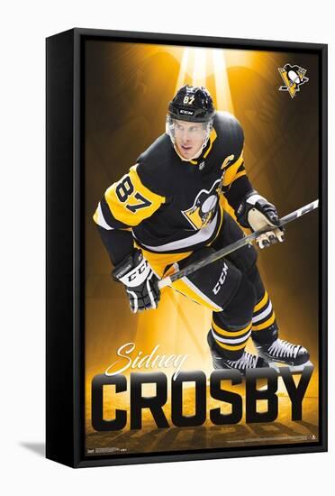 NHL Pittsburgh Penguins - Sidney Crosby 18-Trends International-Framed Stretched Canvas