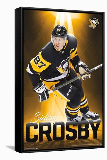 NHL Pittsburgh Penguins - Sidney Crosby 18-Trends International-Framed Stretched Canvas