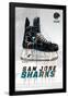 NHL San Jose Sharks - Drip Skate 21-Trends International-Framed Poster