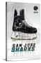 NHL San Jose Sharks - Drip Skate 21-Trends International-Stretched Canvas