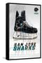 NHL San Jose Sharks - Drip Skate 21-Trends International-Framed Stretched Canvas
