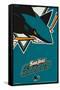 NHL San Jose Sharks - Logo 14-Trends International-Framed Stretched Canvas