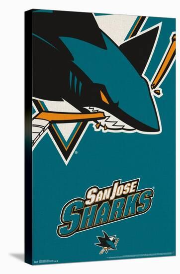 NHL San Jose Sharks - Logo 14-Trends International-Stretched Canvas