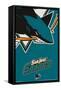 NHL San Jose Sharks - Logo 14-Trends International-Framed Stretched Canvas