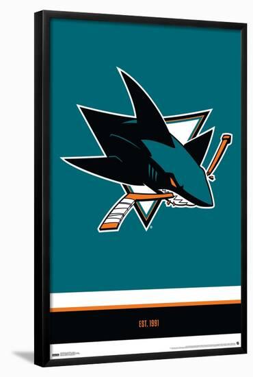 NHL San Jose Sharks - Logo 21-Trends International-Framed Poster