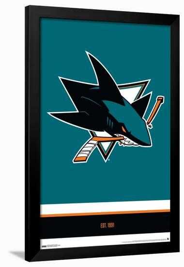 NHL San Jose Sharks - Logo 21-Trends International-Framed Poster