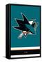 NHL San Jose Sharks - Logo 21-Trends International-Framed Stretched Canvas