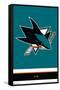 NHL San Jose Sharks - Logo 21-Trends International-Framed Stretched Canvas