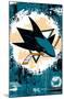 NHL San Jose Sharks - Maximalist Logo 23-Trends International-Mounted Poster