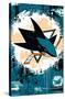 NHL San Jose Sharks - Maximalist Logo 23-Trends International-Stretched Canvas