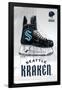 NHL Seattle Kraken - Drip Skate 20-null-Framed Standard Poster