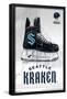 NHL Seattle Kraken - Drip Skate 20-Trends International-Framed Poster