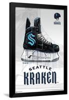 NHL Seattle Kraken - Drip Skate 20-Trends International-Framed Poster