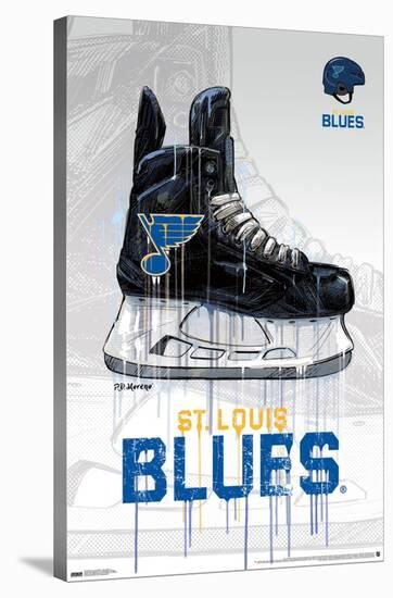 NHL St. Louis Blues - Drip Skate 21-Trends International-Stretched Canvas