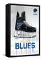 NHL St. Louis Blues - Drip Skate 21-Trends International-Framed Stretched Canvas