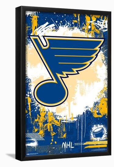 NHL St. Louis Blues - Maximalist Logo 23-Trends International-Framed Poster