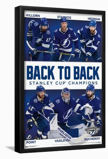 NHL Tampa Bay Lightning - 2021 NHL Stanley Cup Champions-Trends International-Framed Poster