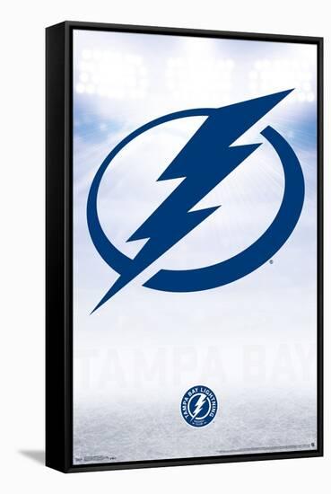 NHL Tampa Bay Lightning - Logo 17-Trends International-Framed Stretched Canvas