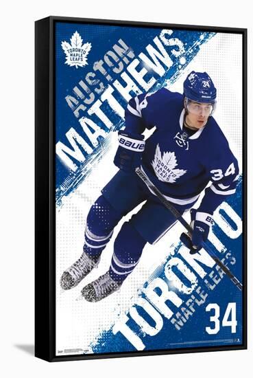 NHL Toronto Maple Leafs - Auston Matthews 16-Trends International-Framed Stretched Canvas