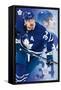 NHL Toronto Maple Leafs - Auston Matthews 21-Trends International-Framed Stretched Canvas