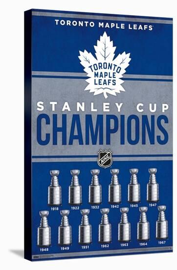 NHL Toronto Maple Leafs - Champions 23-Trends International-Stretched Canvas