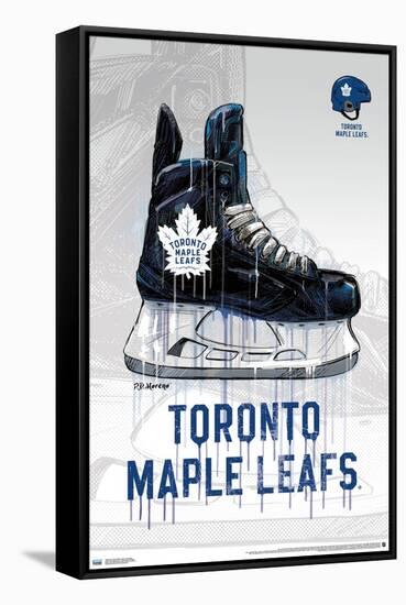 NHL Toronto Maple Leafs - Drip Skate 20-Trends International-Framed Stretched Canvas