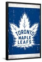NHL: Toronto Maple Leafs- Retro Distressed Logo-null-Framed Poster