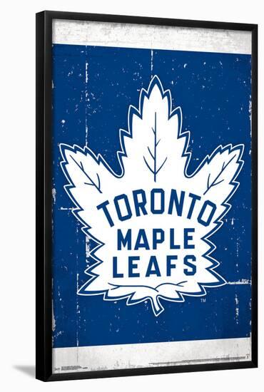 NHL: Toronto Maple Leafs- Retro Distressed Logo-null-Framed Poster