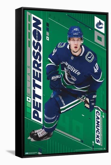 NHL Vancouver Canucks - Elias Pettersson 19-Trends International-Framed Stretched Canvas