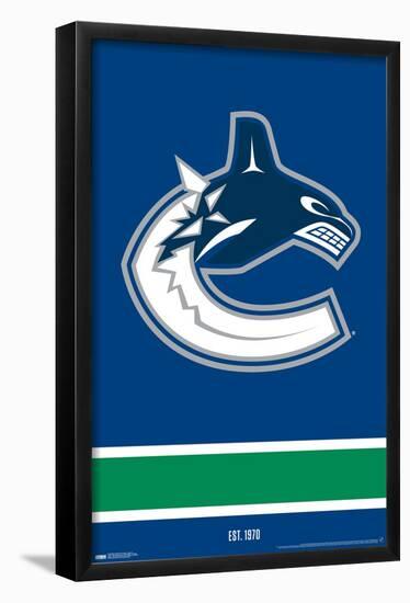 NHL Vancouver Canucks - Logo 21-Trends International-Framed Poster