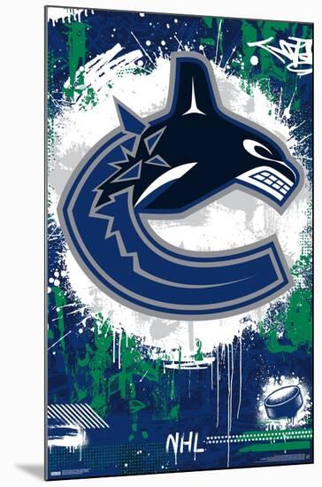 NHL Vancouver Canucks - Maximalist Logo 23-Trends International-Mounted Poster