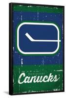 NHL Vancouver Canucks - Retro Logo 13-Trends International-Framed Poster