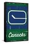 NHL Vancouver Canucks - Retro Logo 13-Trends International-Framed Stretched Canvas