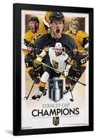 NHL Vegas Golden Knights - 2023 Stanley Cup Champions-Trends International-Framed Poster