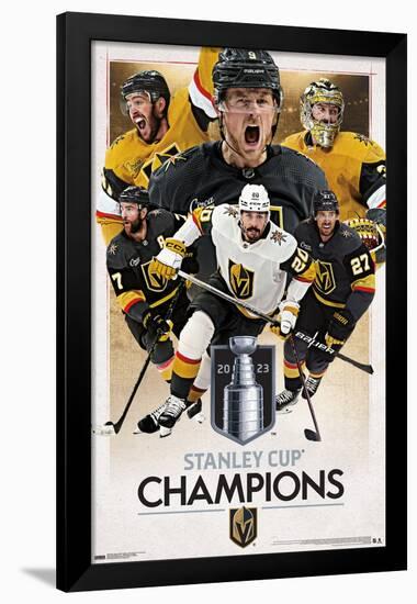 NHL Vegas Golden Knights - 2023 Stanley Cup Champions-Trends International-Framed Poster